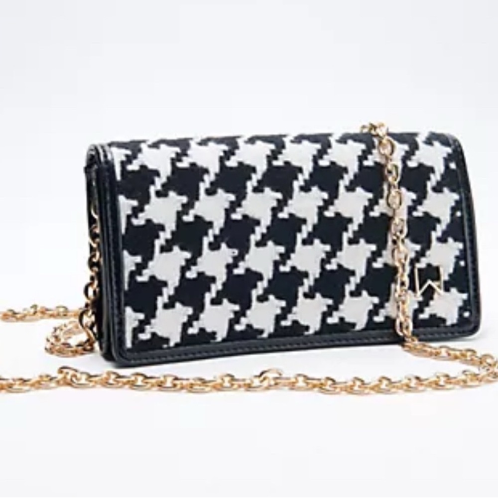 ✔️✔️✔️BOGOHO ✔️✔️✔️House Of Want HOW We Shop Houndstooth Wallet Crossbody